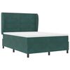vidaXL Letto a molle con materasso Verde Scuro 200 x 160 cm Poliestere