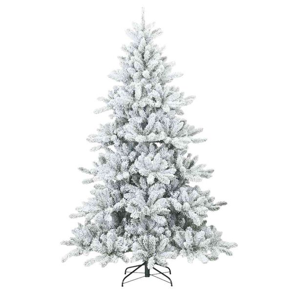 vidaXL Albero di Natale Artificiale con Rami Pieghevoli Bianco 180 cm