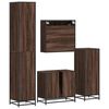 vidaXL Set Mobili da Bagno 4 pz Rovere Marrone in Legno Multistrato