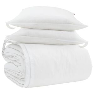 vidaXL Set di Piumoni con cuscino 3 pcs Bianco Piuma d'anatra