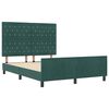 vidaXL Letto a molle con testiera Verde Scuro 140 x 190 cm Velluto