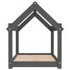 vidaXL Cuccia per Cani Grigia 81x60x70 cm in Legno Massello di Pino