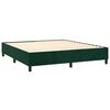 vidaXL Struttura Letto a Rete a Molle Verde Scuro 180x200 cm in Velluto