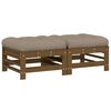 vidaXL Poggiapiedi Giardino con Cuscini 2pz Ambra Legno Massello Pino