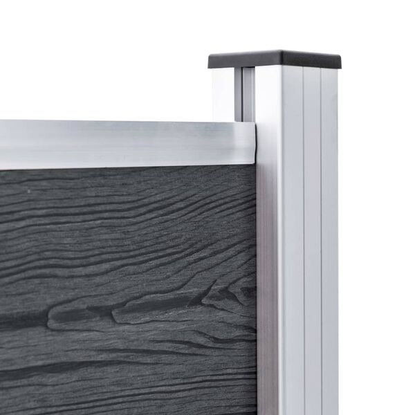 vidaXL Pali per Recinzione 3 pz in Alluminio 185 cm