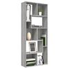 vidaXL Libreria Grigio Sonoma 67x24x161 cm in Legno Ingegnerizzato