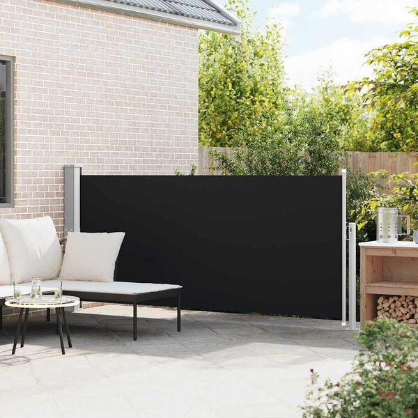 vidaXL Tenda da Sole Laterale Retrattile 140 x 300 cm Nera