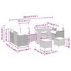 vidaXL Set Divano da Giardino con cuscino con cuscino 10 pcs Grigio