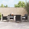 vidaXL Sedie da Giardino con Cuscini 4 pz in Polyrattan Nere