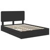 vidaXL Letto con Contenitore Nero 150 x 200 cm Legno multistrato