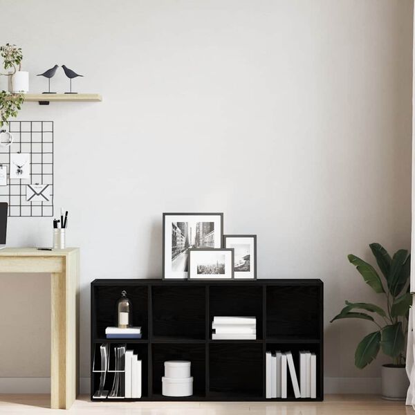 vidaXL Libreria Rovere Nero 66x30x130 cm in Legno Multistrato