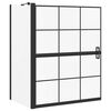 vidaXL Schermo per Bagno e Doccia Nero e trasparente 116 x 68 x 128 cm