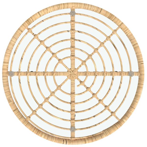 vidaXL Tavolo da Pranzo Ø80 cm Vetro Temperato e Acciaio