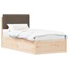 vidaXL Letto con Testiera Rivestita Talpa 90 x 200 cm Pino massello