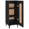 vidaXL Credenza Nero 34,5x34x90 cm in Legno Multistrato