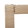 vidaXL Tavolino da Giardino Piano Legno Beige 100x40x75 cm Polyrattan