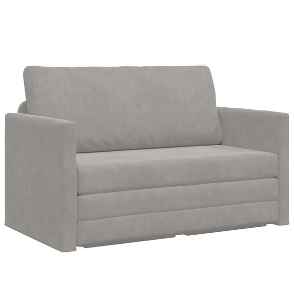 vidaXL Divano letto 110cm Grigio chiaro Velluto