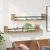 vidaXL Scaffale da parete 2 pcs Rovere artigianale 80 x 16 x 14 cm