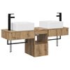 vidaXL Set di mobili per il bagno 3 pz Rovere Artigianale