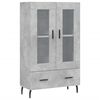 vidaXL Credenza Grigio Cemento 69,5x31x115 cm in Legno Multistrato