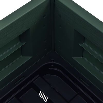 vidaXL Letto Rialzato da Giardino in PP Verde 43x43x35 cm