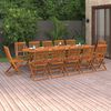 vidaXL Set da Pranzo da Giardino 13 pz 280x90x75 cm Massello di Acacia