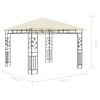 vidaXL Gazebo con Zanzariera e Luci LED 3x3x2,73 m Crema