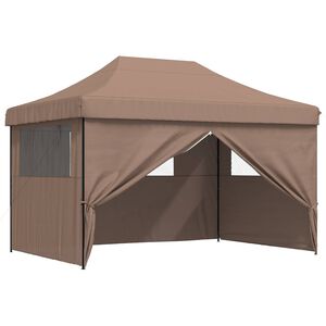 vidaXL Tenda Party 279 x 410 x 315 cm Marrone Tessuto Oxford