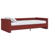 vidaXL Dormeuse con Materasso USB Rosso Vino in Tessuto 90x200 cm