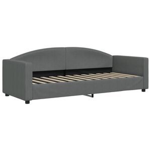 vidaXL Letto da Giorno Grigio Scuro 80x200 cm in Tessuto