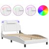 vidaXL Giroletto Viana con LED senza Materasso Bianco 100x200 cm