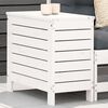vidaXL Poggiapiedi da Giardino Bianco 62x31,5x52cm Legno Massello Pino