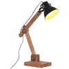 vidaXL Lampada da Scrivania Industriale Nera Rotonda 58x18x90 cm E27
