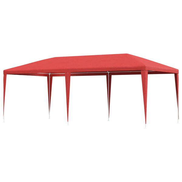vidaXL Tenda Party Rosso 600 x 300 x 255 cm PE e Acciaio