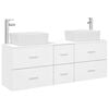 vidaXL Set di Armadi da Bagno 3 pz Bianco 53 x 34,5 x 63 cm