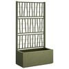 vidaXL Vaso da Giardino con Trellis Verde 80 x 36 x 140 cm PP