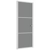 vidaXL Porta Interna 83x201,5 cm Bianca in Vetro ESG e Alluminio