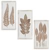 vidaXL Decorazione artistica 3 pcs Marrone e bianco 40 x 40 x 1,5 cm