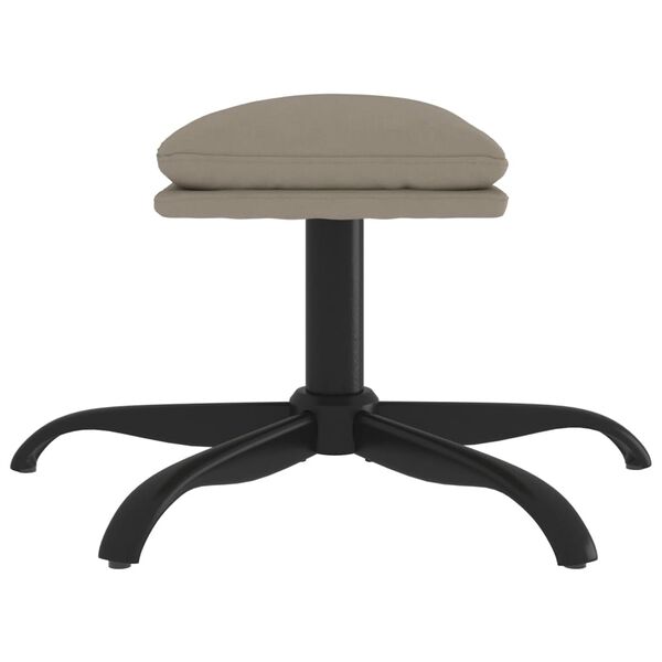 vidaXL Poggiapiedi Grigio Chiaro 60x60x36 cm in Velluto