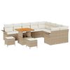 vidaXL Set Divano da Giardino 12 pz 11-Numero di posti Beige e Crema