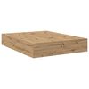 vidaXL Struttura letto con contenitore Rovere artigianale 150 cm