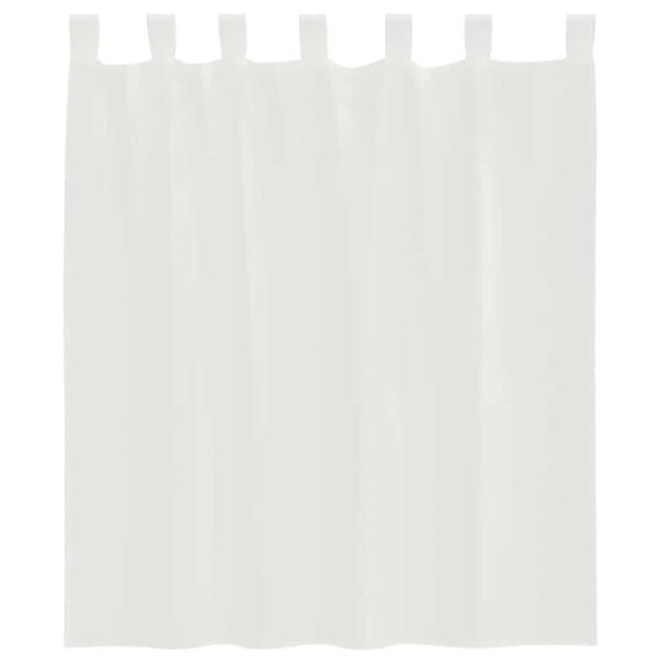 vidaXL Tende in Voile con Tasche per Aste 2 pz Bianco