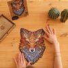 UNIDRAGON Puzzle in Legno 308 pz Fiery Fox King Size 27x40 cm