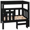 vidaXL Cuccia per Cani Nera 75,5x63,5x70 cm in Legno Massello di Pino