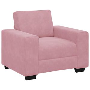 vidaXL Divano Sedia Rosa 100x77x82 cm Velluto