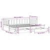 vidaXL Letto Estraibile con Cassetti senza Materasso Bianco 80x200 cm