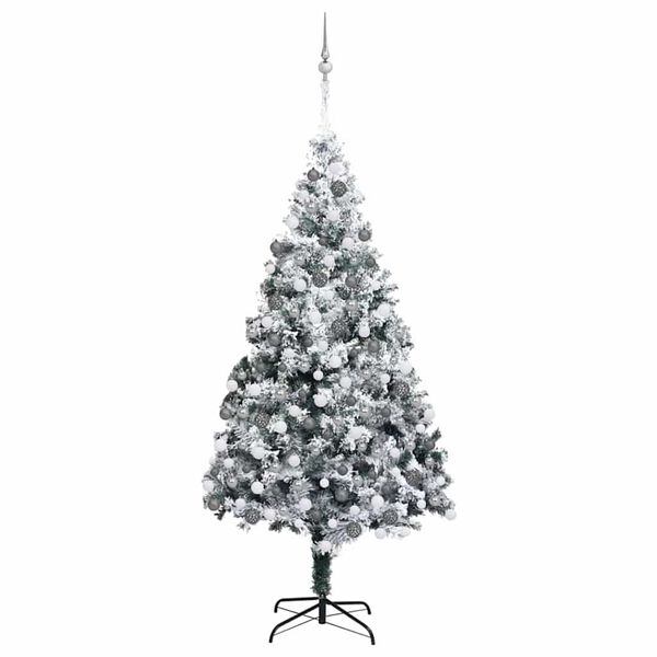 vidaXL Albero di Natale artificiale con 300 LED Bianco 180 cm