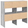 vidaXL Scarpiere 2 pz Impilabili Grigio Sonoma 89,5x30x40 cm