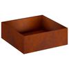 vidaXL Vaso da giardino Ruggine 40 x 40 x 20 cm Acciaio Corten