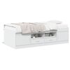 vidaXL Divano Letto con Cassetti senza Materasso Bianco 75x190 cm